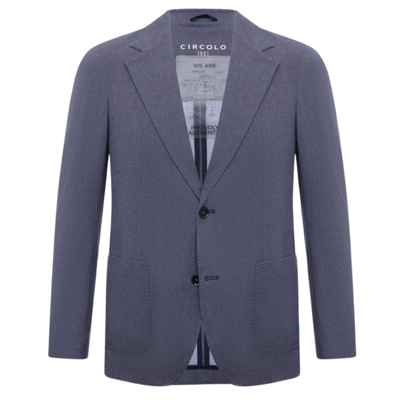 Ciroclo Jersey Blazer i Blå