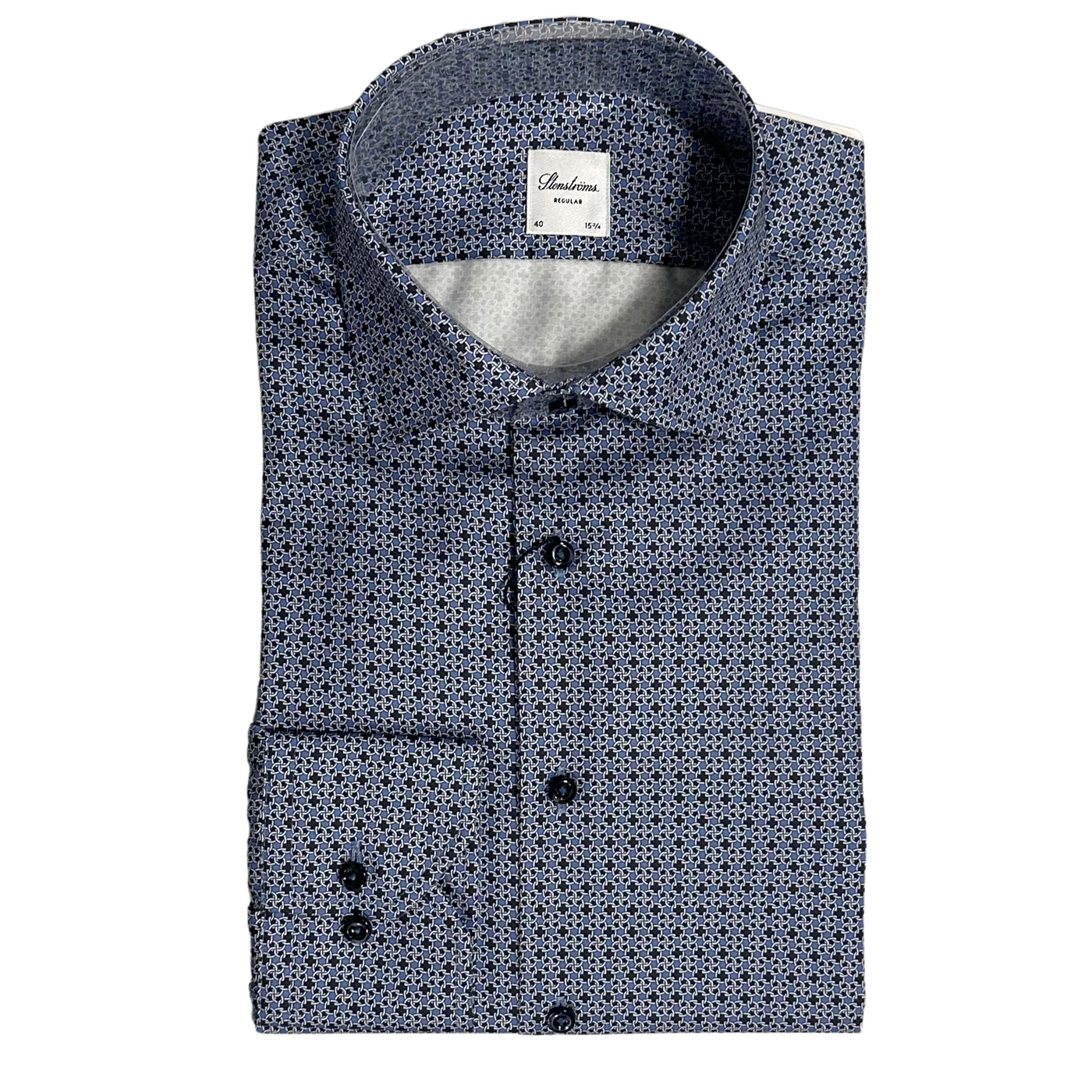 Stenströms Blå Mønstret Skjorte