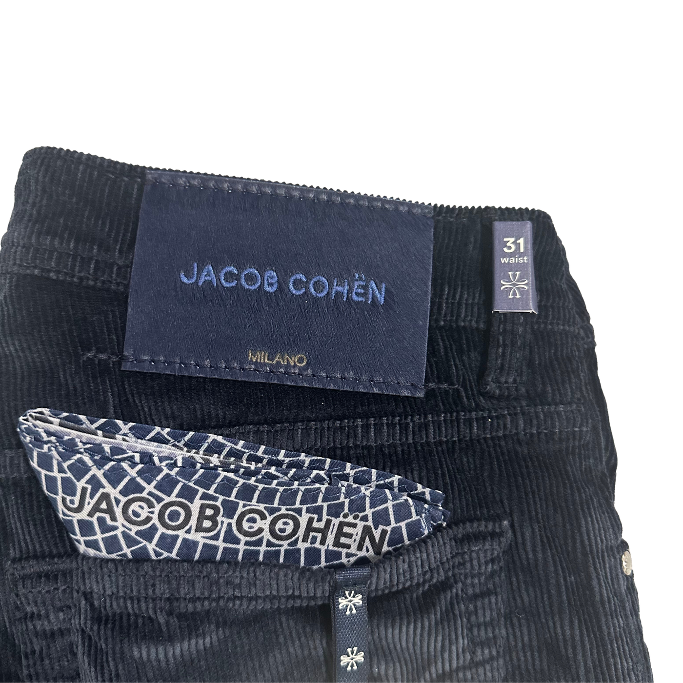 Jacob Cohën Mørkeblå Fløjls Bukser