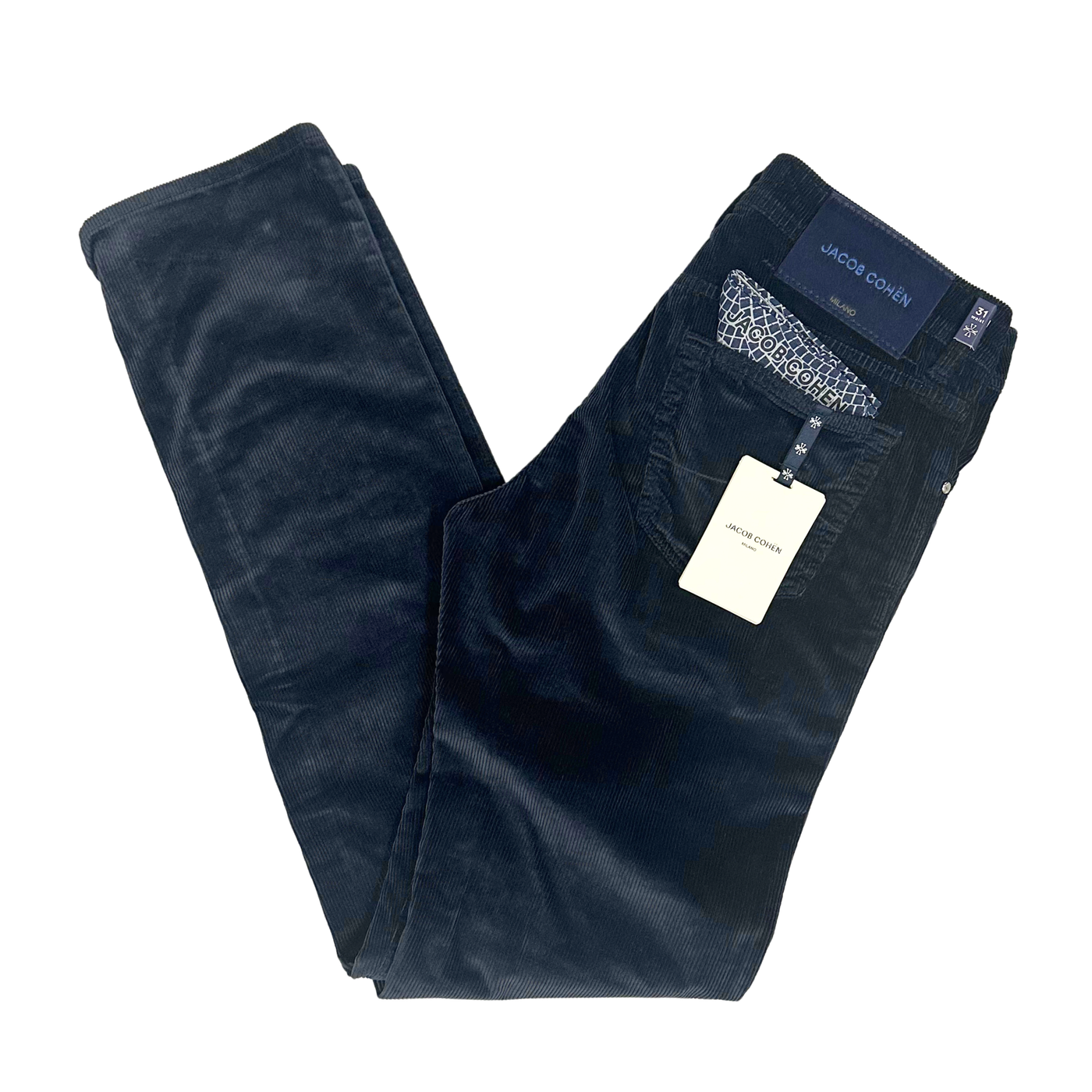 Jacob Cohën Mørkeblå Fløjls Bukser
