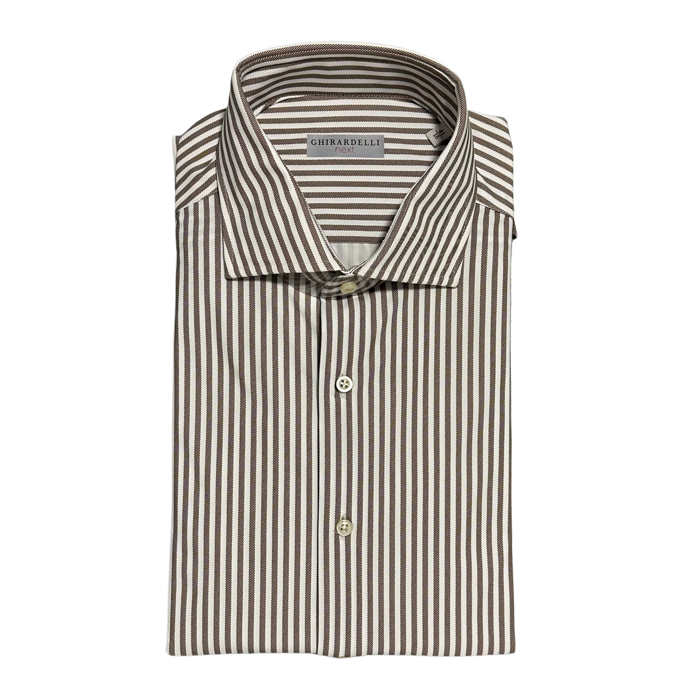 Ghiradelli Stribet Brun Skjorte