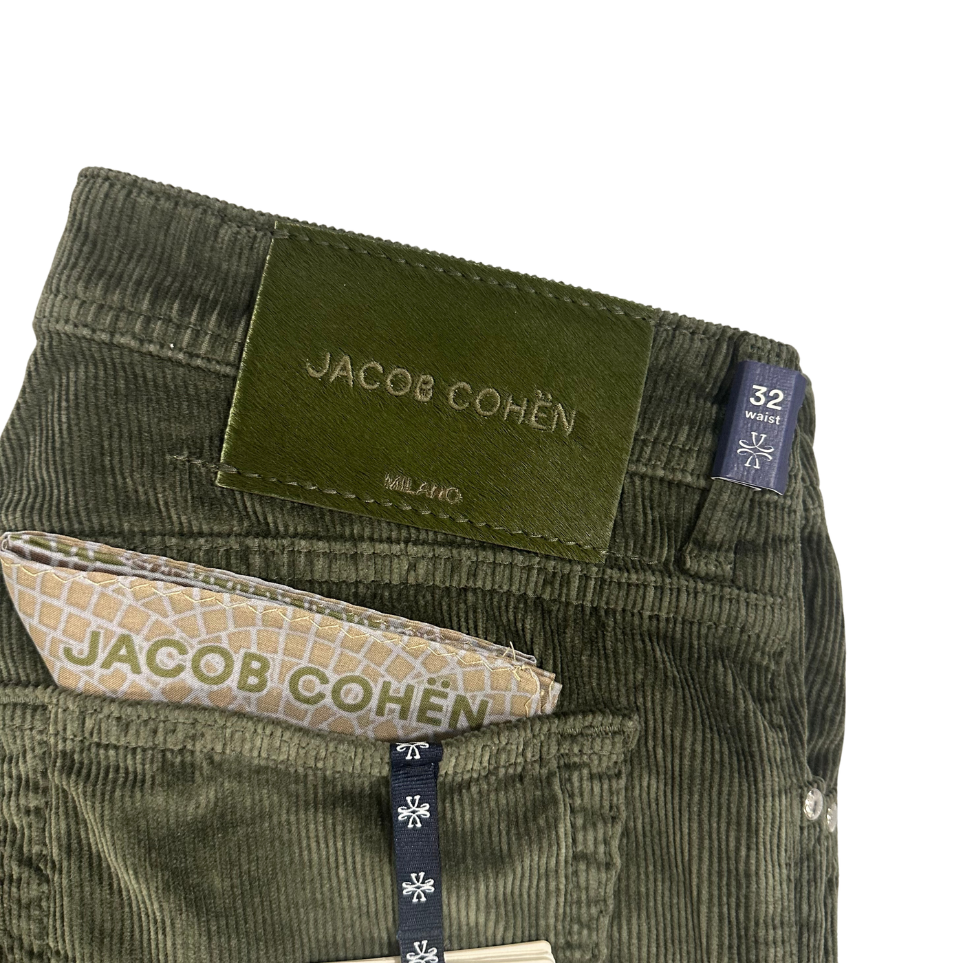 Jacob Cohën Mørkegrøn Fløjls Bukser