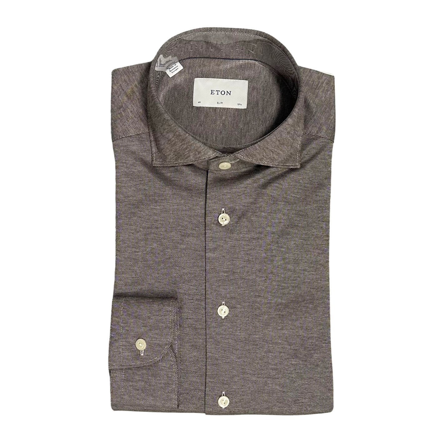 Eton Slim Fit Brun Skjorte