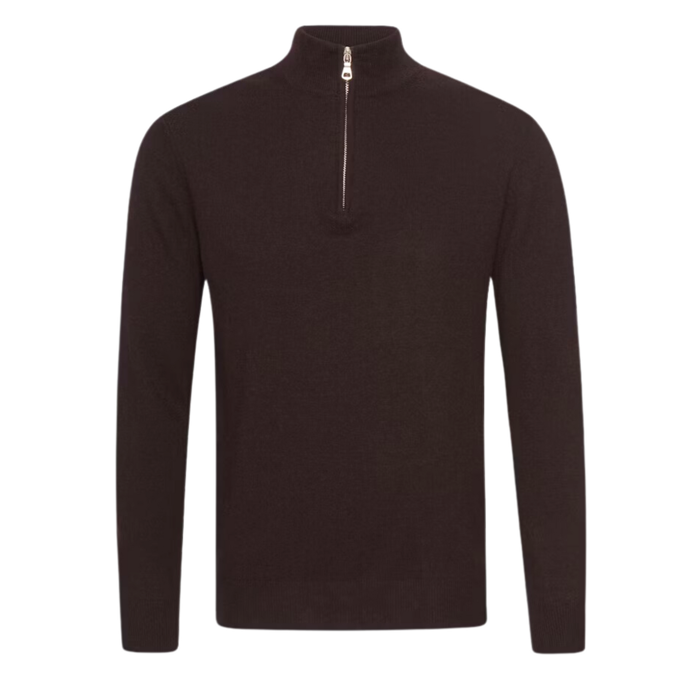 Oscar Jacobson Halfzip Brun Strik