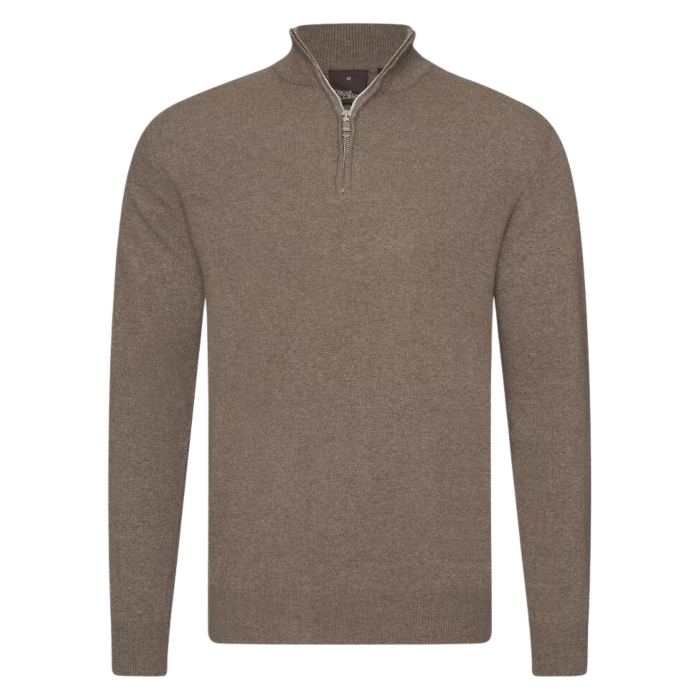 Oscar Jacobson Halfzip Beige Strik