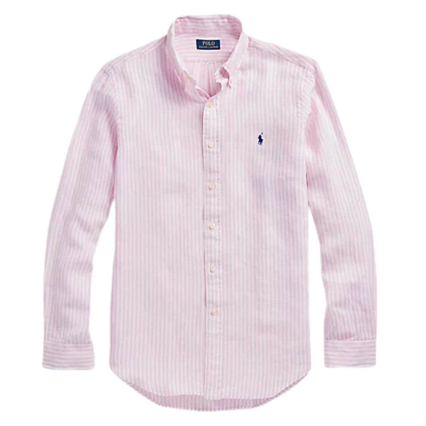 Ralph Lauren Linen Shirt in Striped Pink
