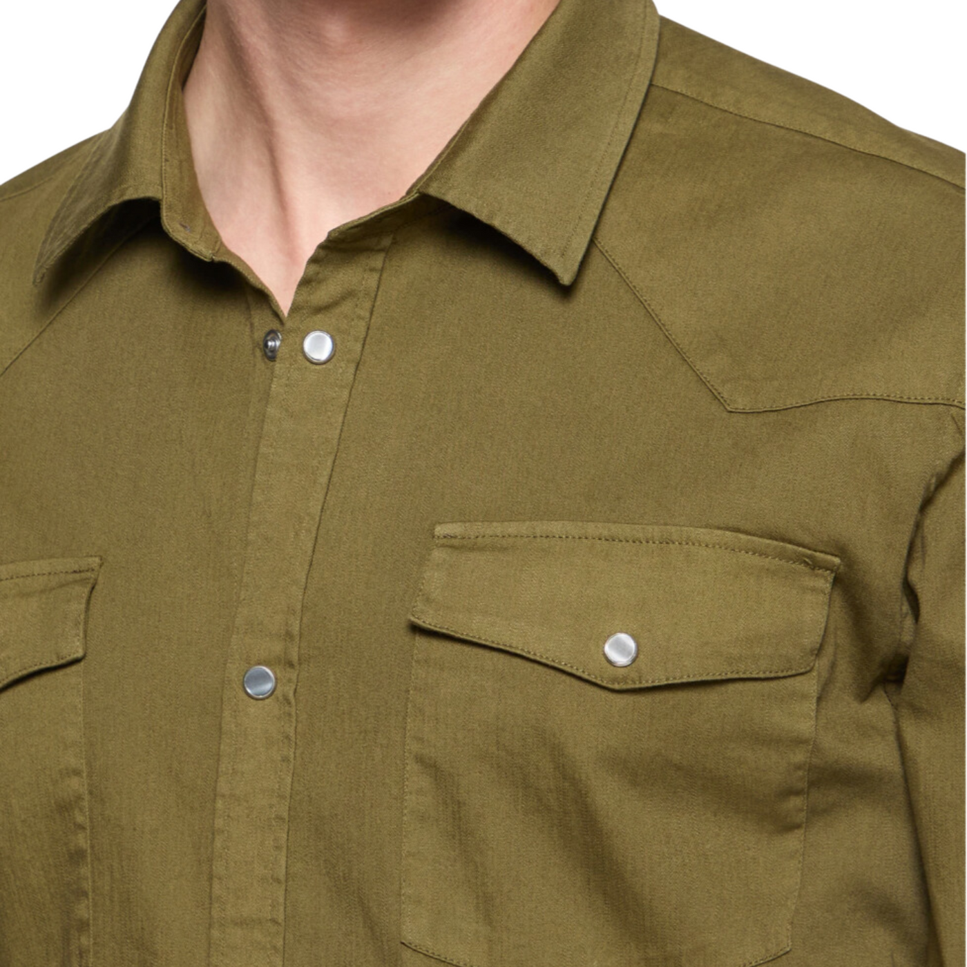 Dondup Slim fit Western skjorte i Army Grøn