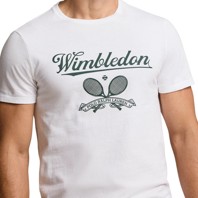 Ralph Lauren Wimbledon Custom Slim Fit T-shirt i Hvid