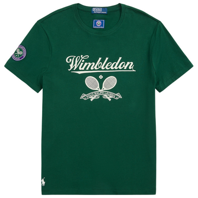 Ralph Lauren Wimbledon T-shirt in Custom Slim Fit in green