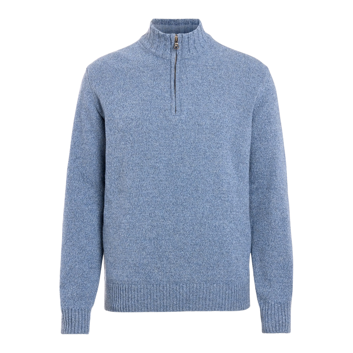 Oscar Jacobson Blå Halfzip Strik