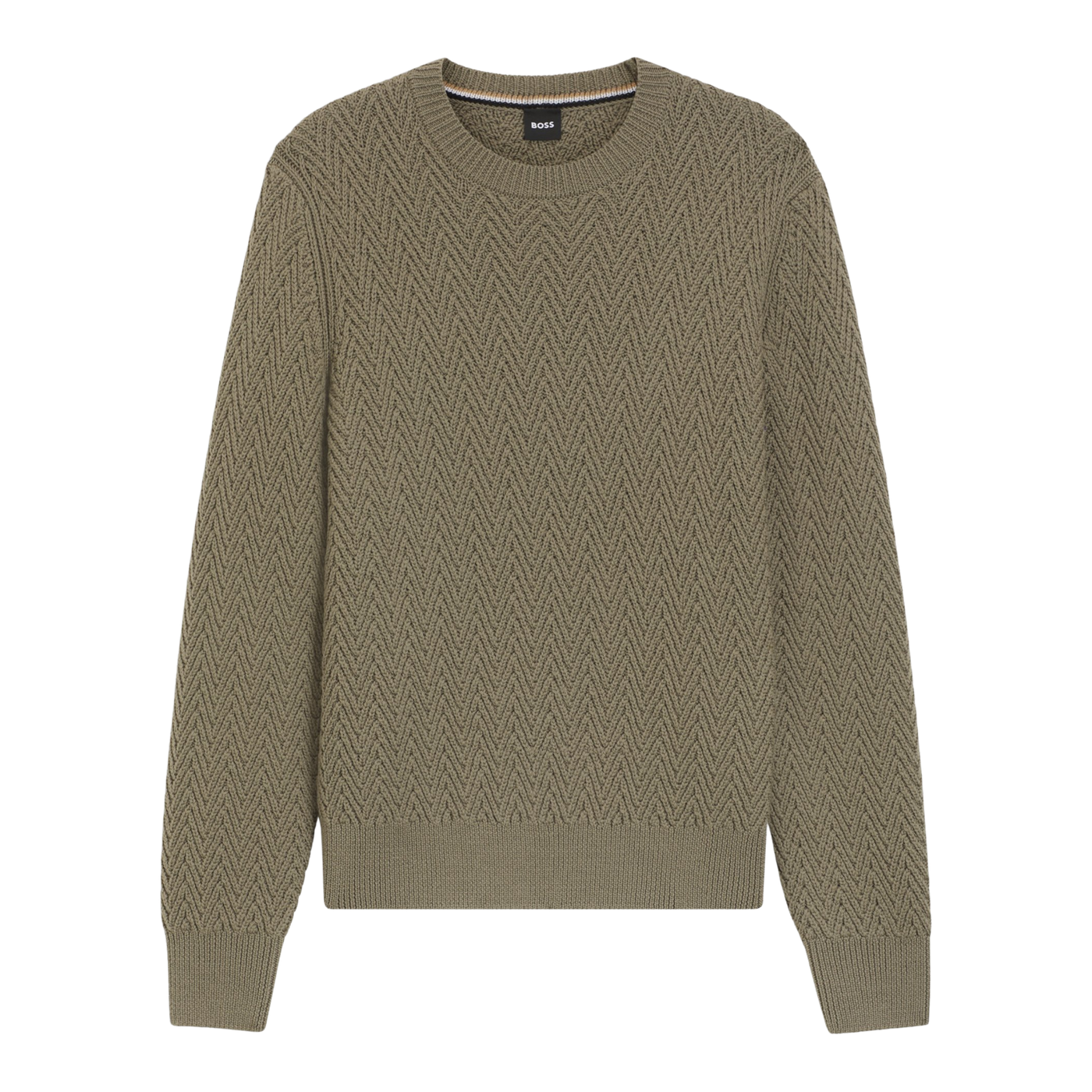 BOSS Brun Striktrøje