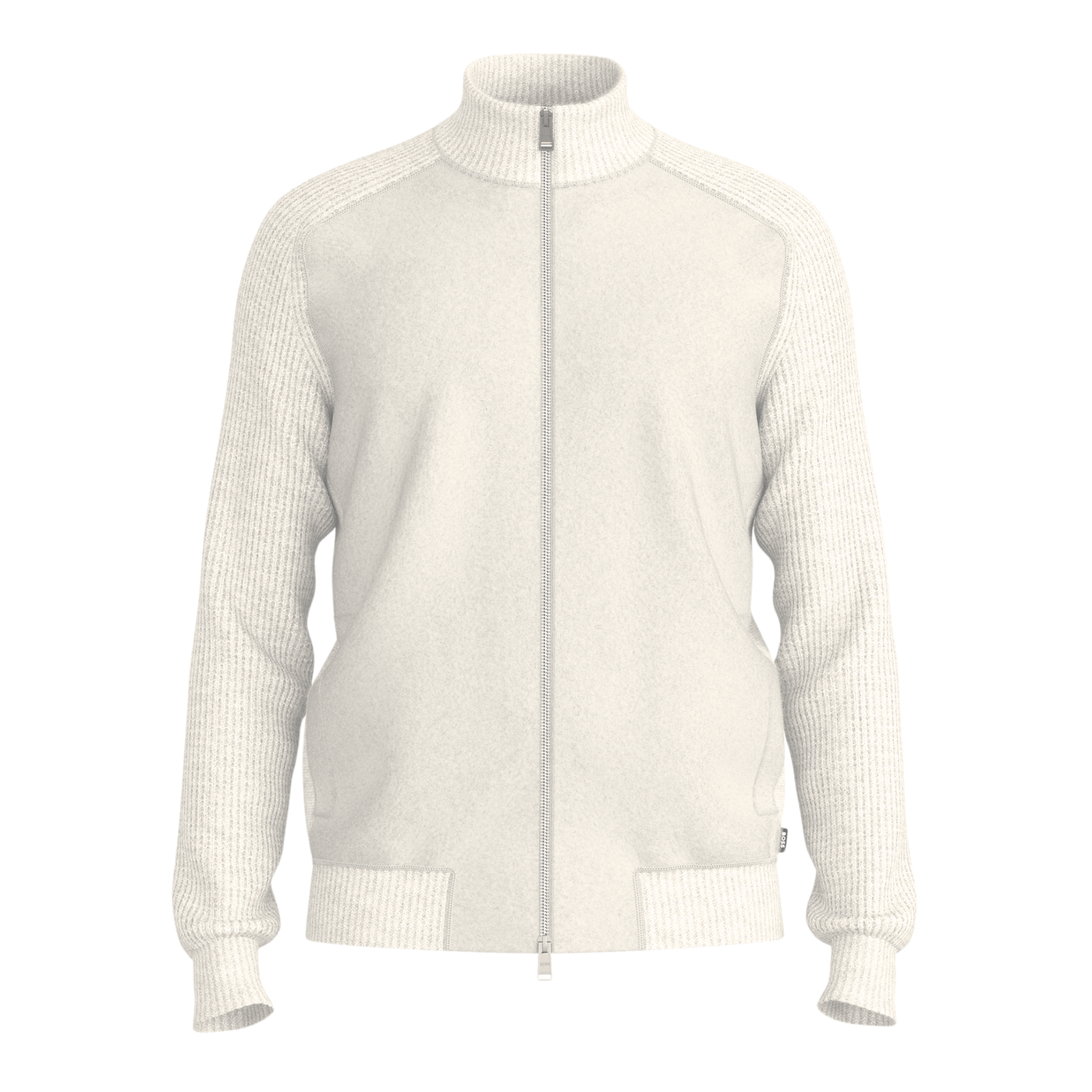 BOSS Offwhite Zip Cardigan