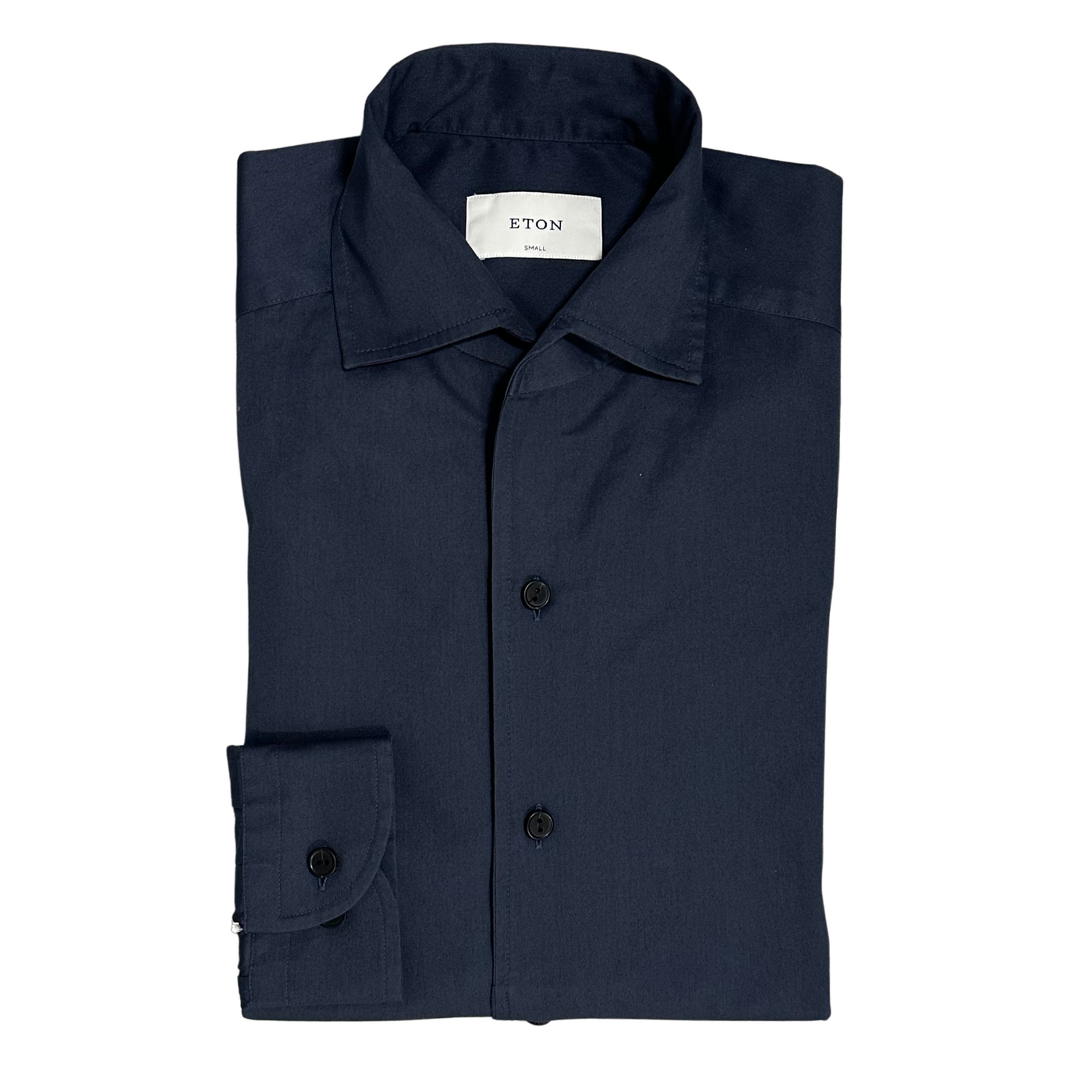 Eton Mørkeblå Skjorte
