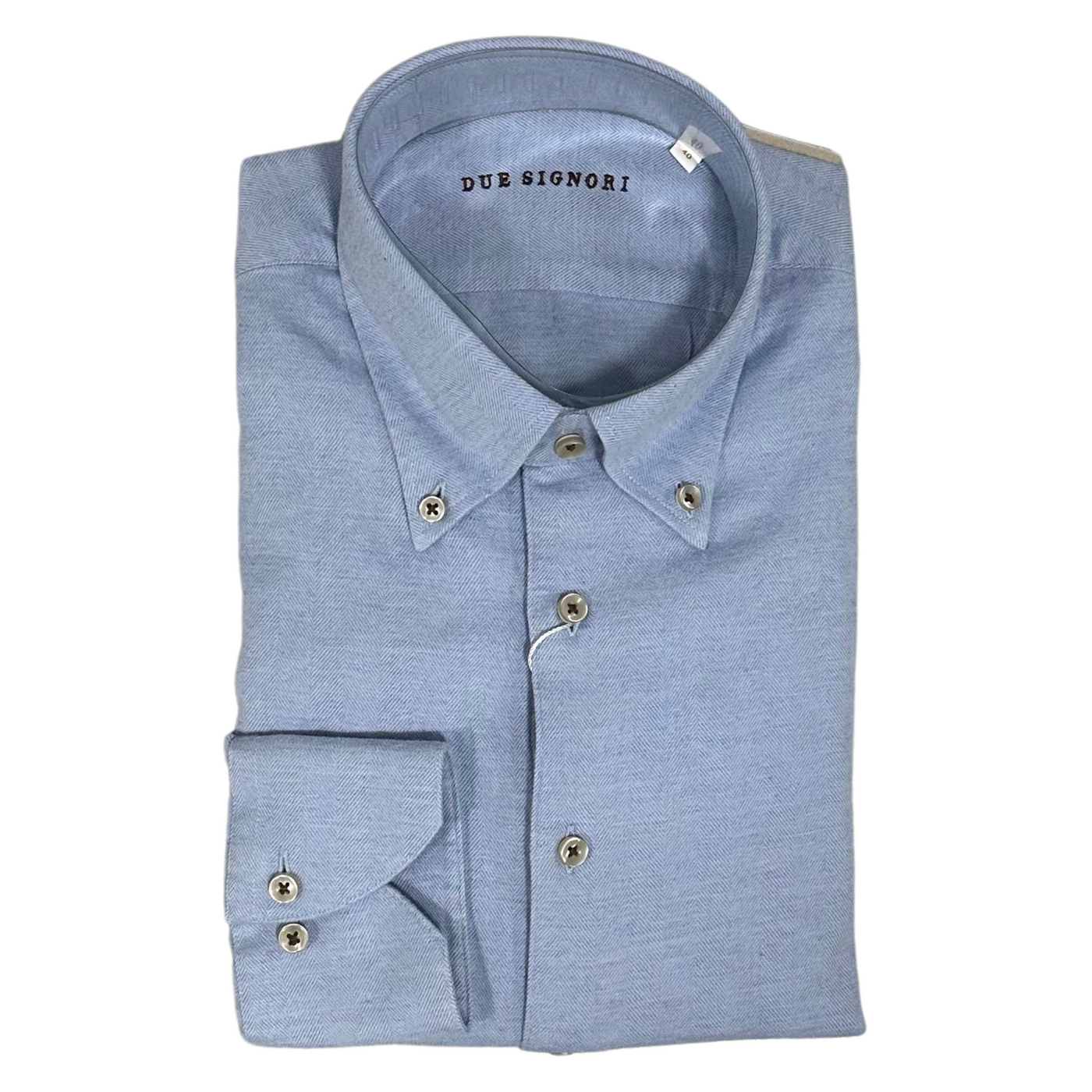 Due Signori Lyseblå Fitted Skjorte