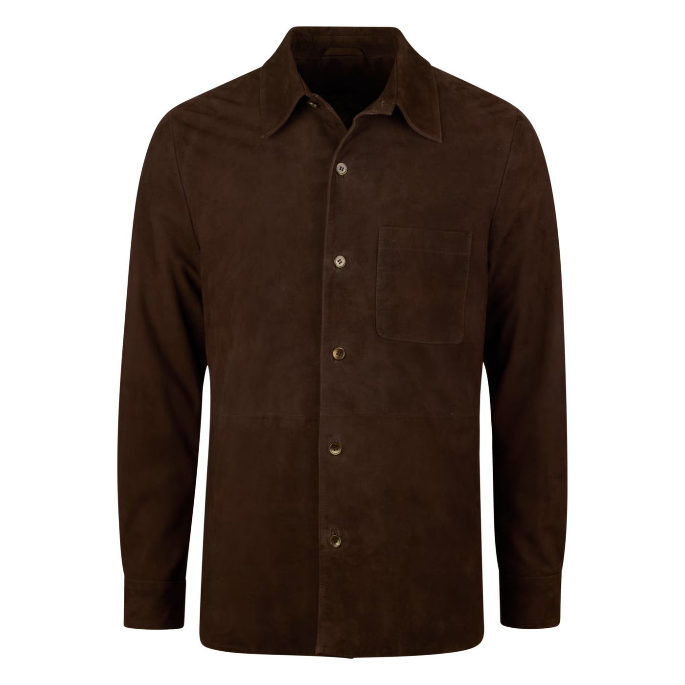 Stenströms Mørkebrun Ruskind Overshirt