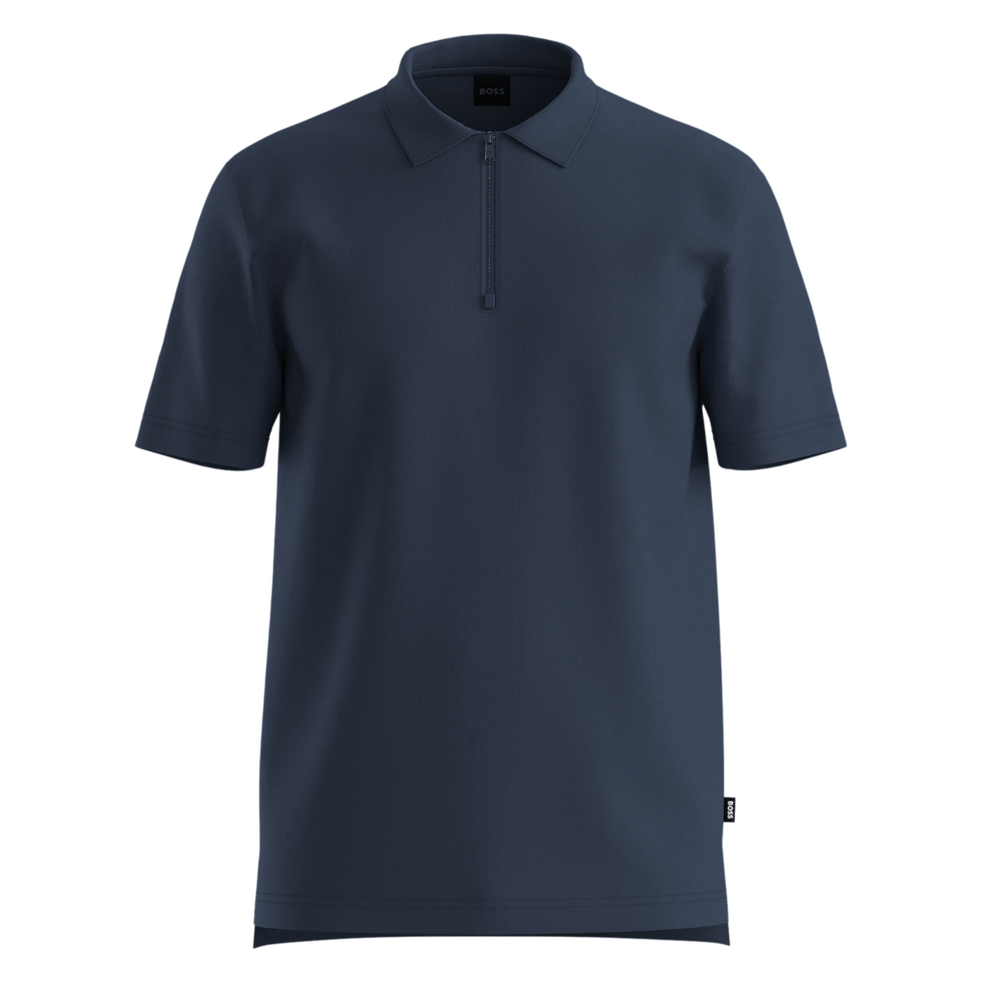 BOSS Mørkeblå Zip T-shirt