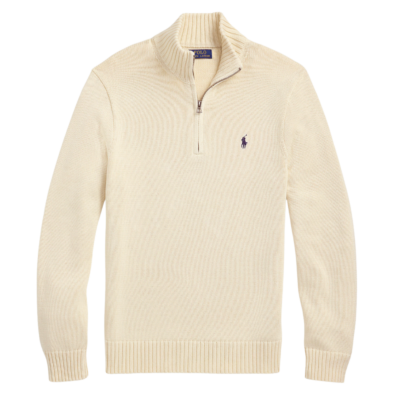 Ralph Lauren Halfzip Offwhite Strik