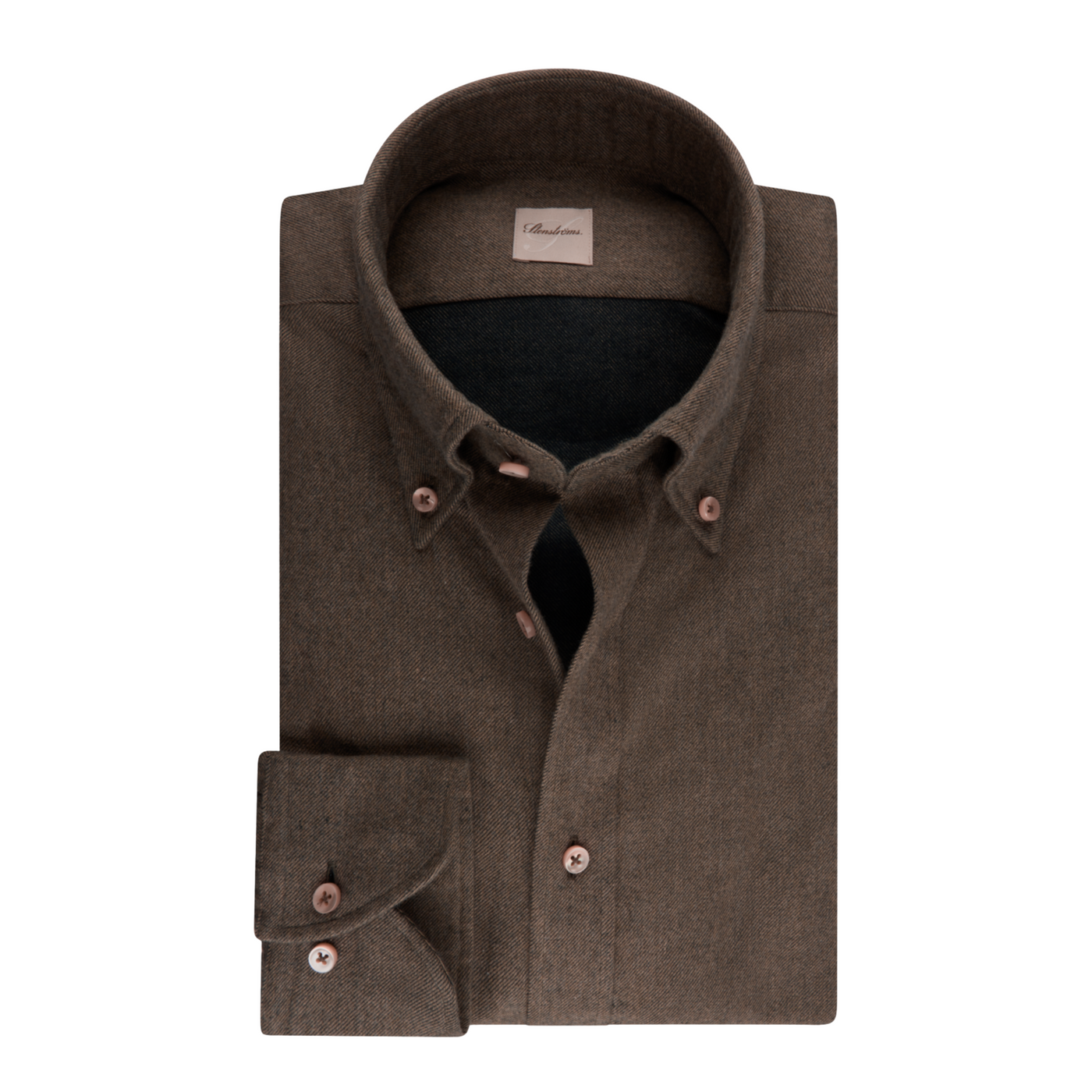 Stenströms Mørkebrun Flannel Skjorte