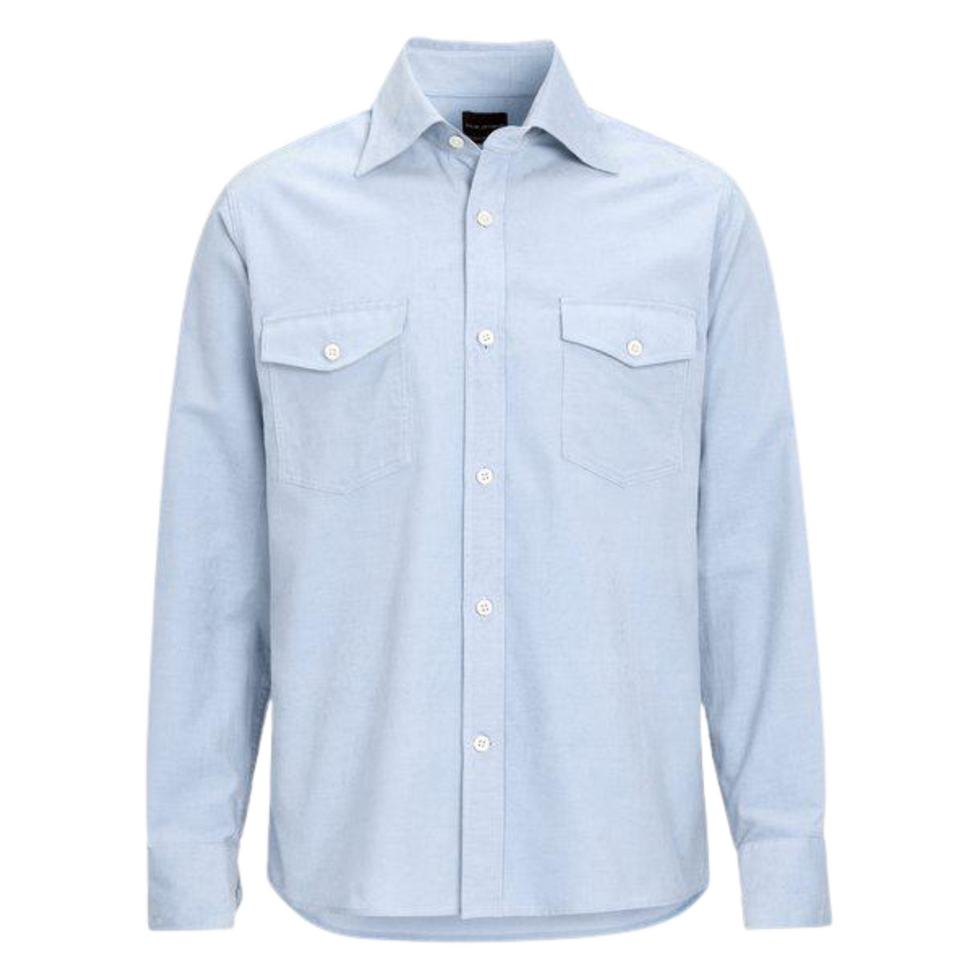 Oscar Jacobson Lyseblå Fløjls Skjorte