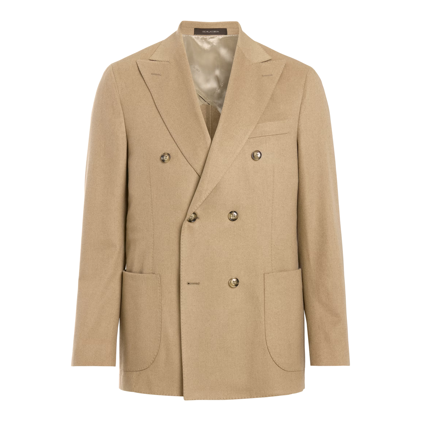 Oscar Jacobson Dobbeltradet Camel Blazer Jakke
