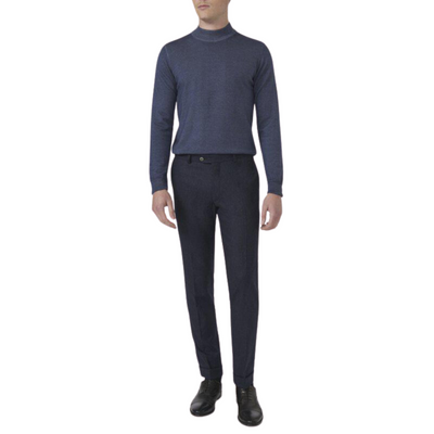 Oscar Jacobson Wool trousers Blue Melange