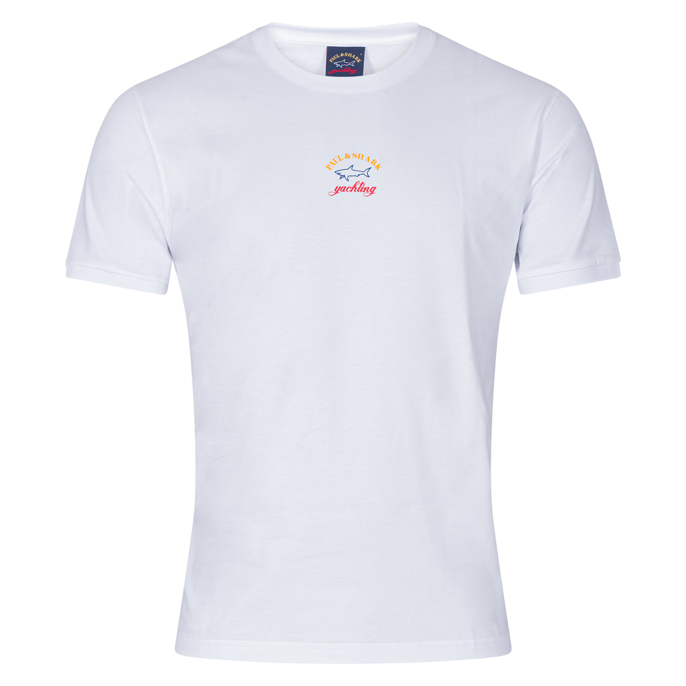 Paul & Shark T-shirt Logo midt på brystet hvid